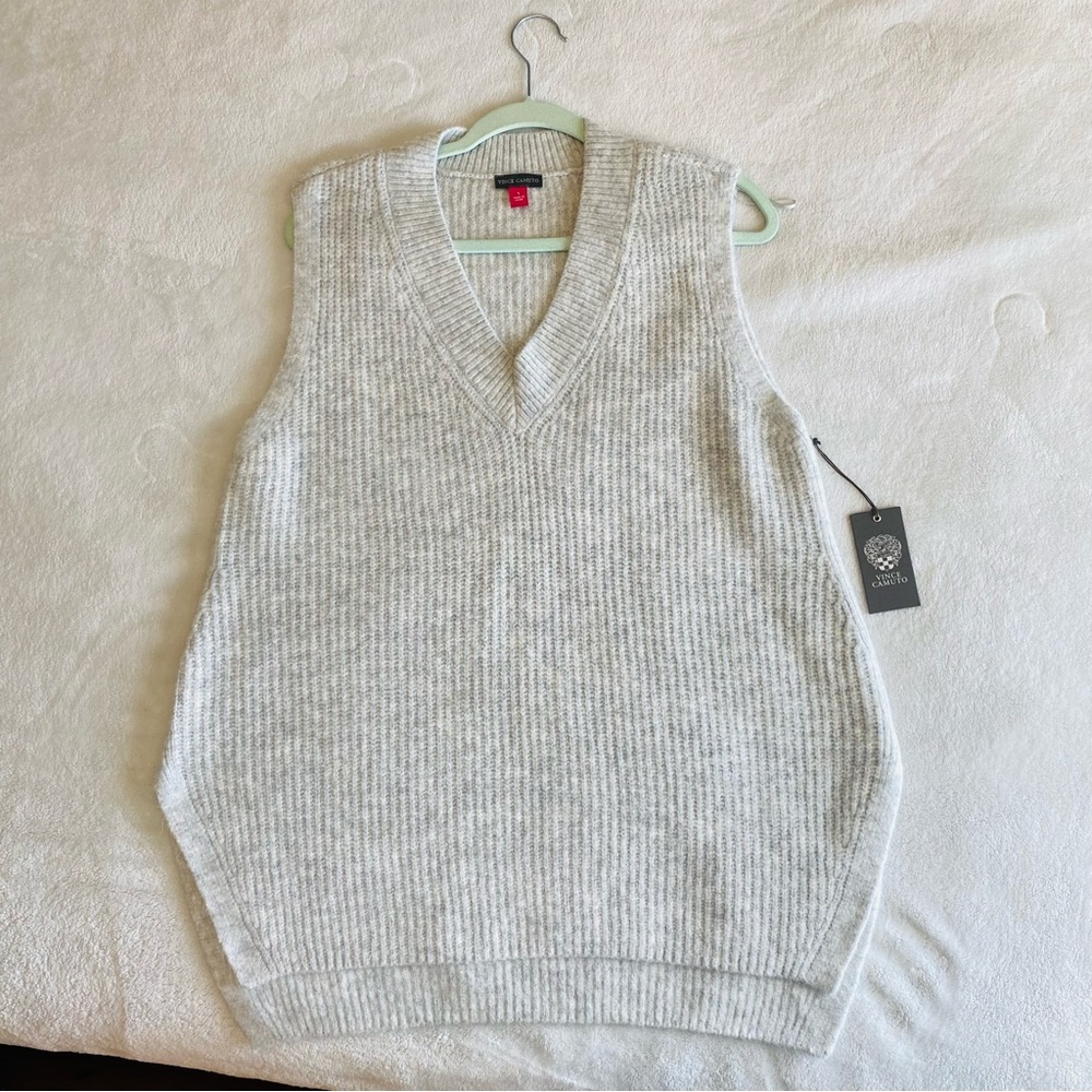 Vince Camuto Gray V-Neck Sweater Vest